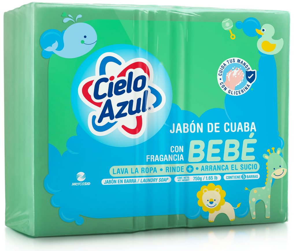 Jabón Barra  Cielo Azul  Frag. Bebé Paq. 5