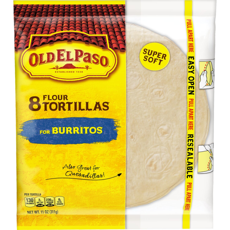 Tortillas Suaves Para Burritos 11 oz