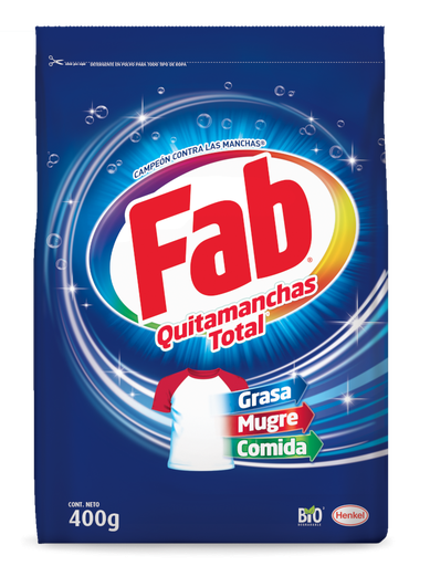 [10901008] Detergente FAB  Funda 400 gr