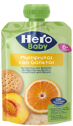 [10947006] Hero Baby Compota Multifrutas con Galletas 100 gr