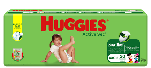 [10641067] Huggies Active Sec Mega Singlepack Paso 5 Paq. 30
