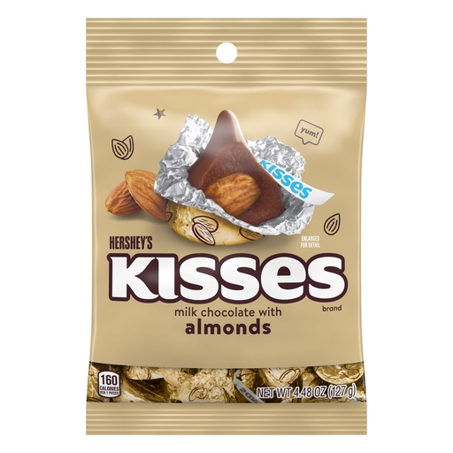 [10702069] KISSES W/ALMONDS 12/4.48 ONZS