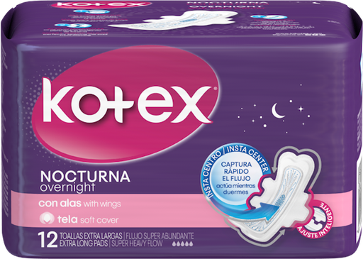 [10632012] Kotex Nocturna Tela 12 Toallas