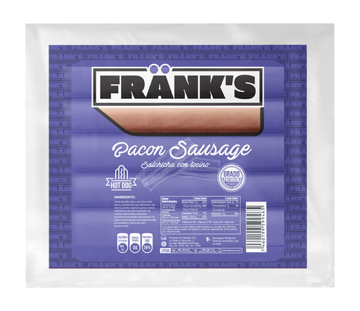 [10701172] Salchicha Frank's con Tocino Paq.6